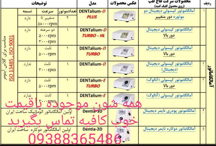 انواع آمالگاماتور