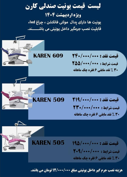 یونیت صندلی کارن karenمدل609